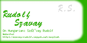 rudolf szavay business card